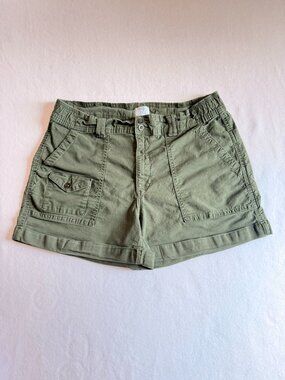 Time & Tru Army Green Cuffed Cargo Shorts – Size 14